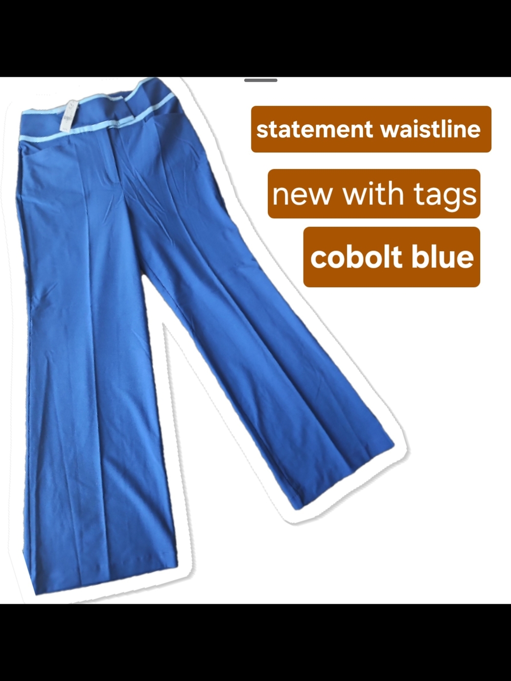 New York & Company Cobalt Blue Wide-Leg Pants